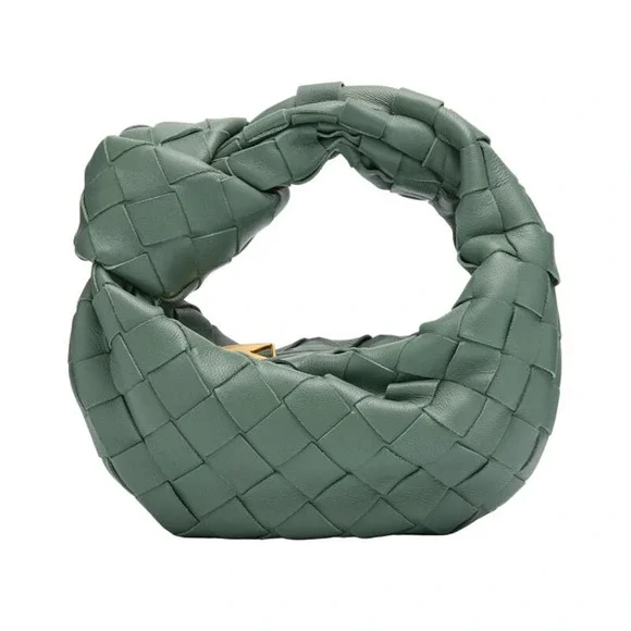 ❌❌SOLD! NEW BOTTEGA VENETA ALOE GREEN MINI CANDY LEATHER JODIE BAG PURSE! - Picture 1 of 14